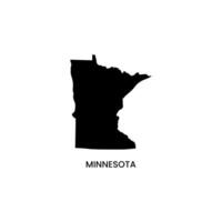 Minnesota map on white background. vector