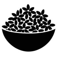 Fenugreek seed silhouette design art vector