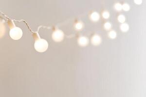 A string of white lights photo