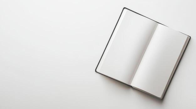 A book is open on a white background photo
