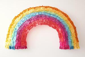 A rainbow made of paper photo