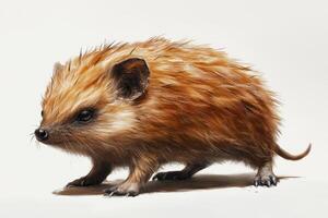 A small, furry animal with a long tail and a pointed snout photo