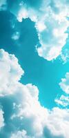 The sky is blue and cloudy photo