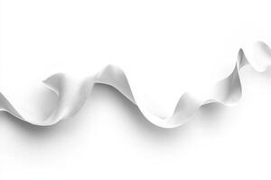 Elegant White Abstract Wave on Minimalist Background for Modern Design and Creative Projects photo