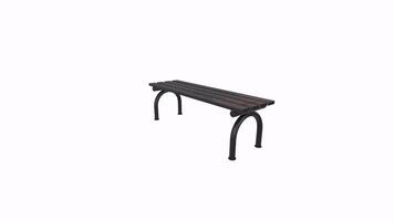 Modern 3D rendering of a stylish park bench in minimalistic design video