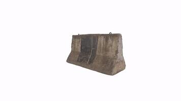 3d rendering of a concrete barrier in an urban environment at sunset video