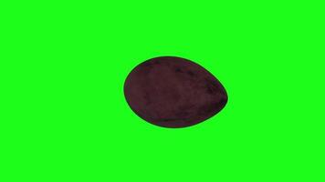3D rendering of a brown football with a green background for play simulation video