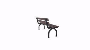 Exploring a realistic park bench design through 3D rendering techniques video