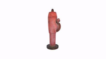 Realistic 3D rendering of a red fire hydrant in an urban setting video