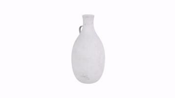 Create an elegant 3D rendering of a simple white ceramic vase design video