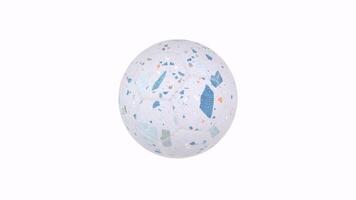 Unique 3d rendering of a textured spherical object with vivid colors video