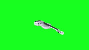 3D rendering of a guitar floating against a vibrant green background video