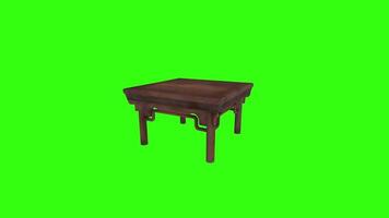 Charming 3D rendering of a wooden table with intricate design features video