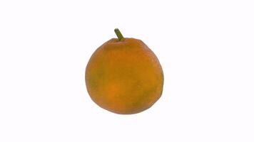 Realistic 3D rendering of a ripe orange with detailed texture video