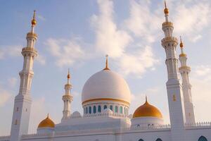 The white mosque in abu dhabi photo
