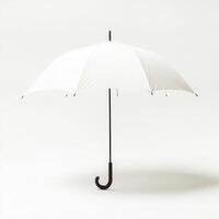 White umbrella, studio shot, plain background, protection photo
