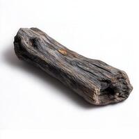 Dark driftwood, studio shot, white background, decor photo