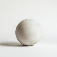 Grey sphere studio shot, plain background photo