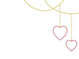 Valentine Day Outline Heart illustration vector