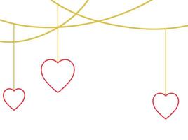 Valentine Day Corner Border background vector