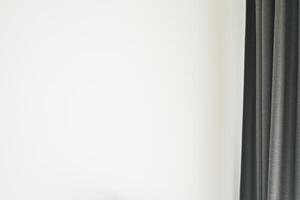 Banner dark grey window curtains copy space and empty space for text mockup photo