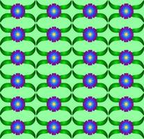 Seamless texture in the form of a beautiful floral pattern of blue flowers on a green background vector