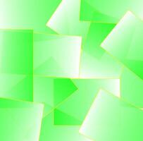 Abstract green background decorated with a pattern of transparent geometric shapes vector