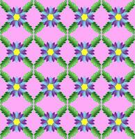 Beautiful seamless floral pattern in the form of blue flowers on a pink background vector