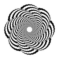 Abstract round pattern in black on a white background vector