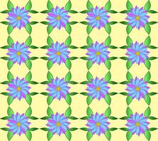 Seamless texture in the form of a beautiful floral pattern of blue flowers on a beige background vector