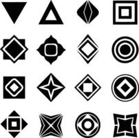 Geometric Shapes Black and White Abstract Design vector