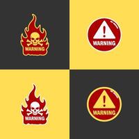 a warning sign with a variety of background colors. Suitable for warning symbols vector