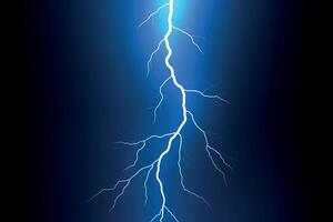 Bright Lightning Bolt on Deep Background vector