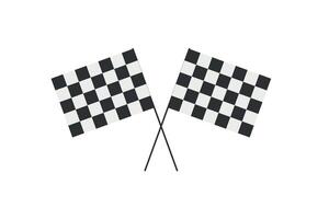 Crossed Checkered Racing Flags on Grey Background vector