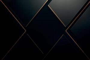 Modern Black Background with Golden Elements vector