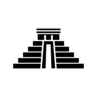 Silhouette of Mayan Pyramid vector