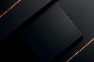 Modern Black Background with Golden Diagonal vector