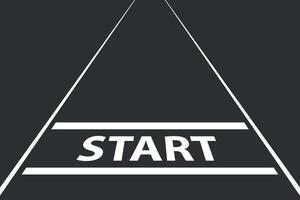 Start Line on Dark Track Background vector