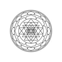 Sri Yantra Sacred Geometry Design vector