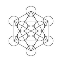 Metatron Cube Sacred Geometry vector