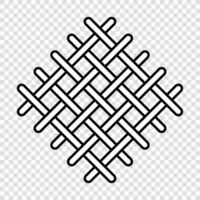 Threads Fabric Pattern in Outline Style vector