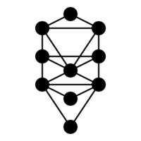 Tree of Life Kabbalistic Symbol with Geometric vector