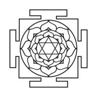 Bhuvaneswari Yantra Sacred Geometric Design vector