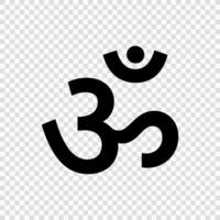 Om or Aum Symbol in Bold Black Design vector