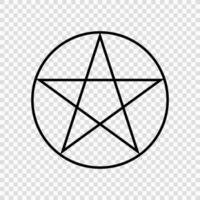 Pentagram Symbol in Black vector