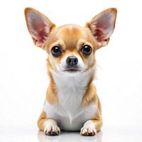 Adorable Chihuahua Dog on White Background photo