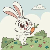 High-Quality Happy Bunny Illustrations for Digital and Print Use vector