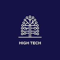The logo for high tech vector