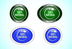 Natural button set of different shapes and colors. Suitable for mobile app, and website UI design. vector