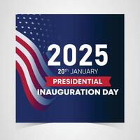 2025 presidential inauguration day background with bold red and blue flag-themed design, ideal for patriotic, modern, and professional event-related digital artwork vector